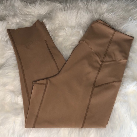Free People Beige Yoga Leggings cropped - Picture 11 of 15